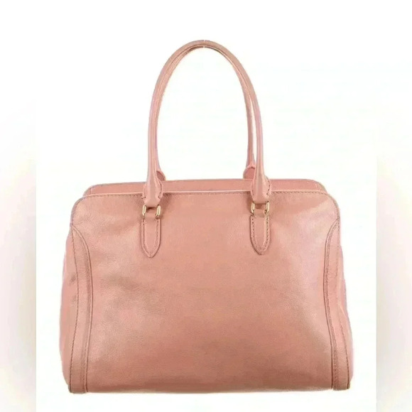 Alexander McQueen Padlock Zip Tote in Blush Pink Leather with Gold Skull Charm - Picture 3 of 14